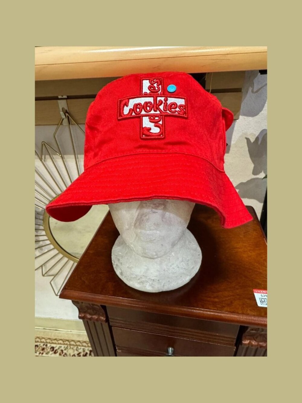 New Cookies Red Bucket Hat Cotton Size Large / Extra Large L / XL